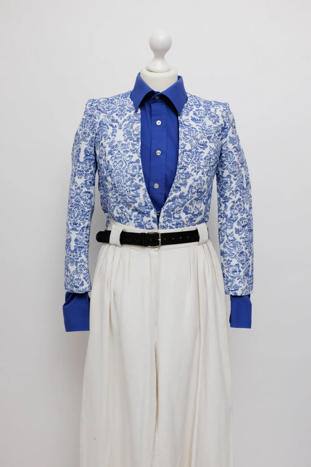 0052_DESIGNER CROP FLORAL JACQUARD BLAZER