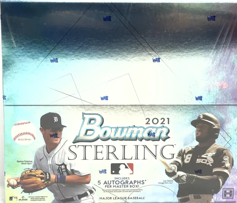 2021 Bowman Sterling Baseball Hobby Box 5 Packs Per Box, 6 Cards Per Pack