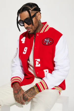 49ERS Varsity Jacket - Red/White