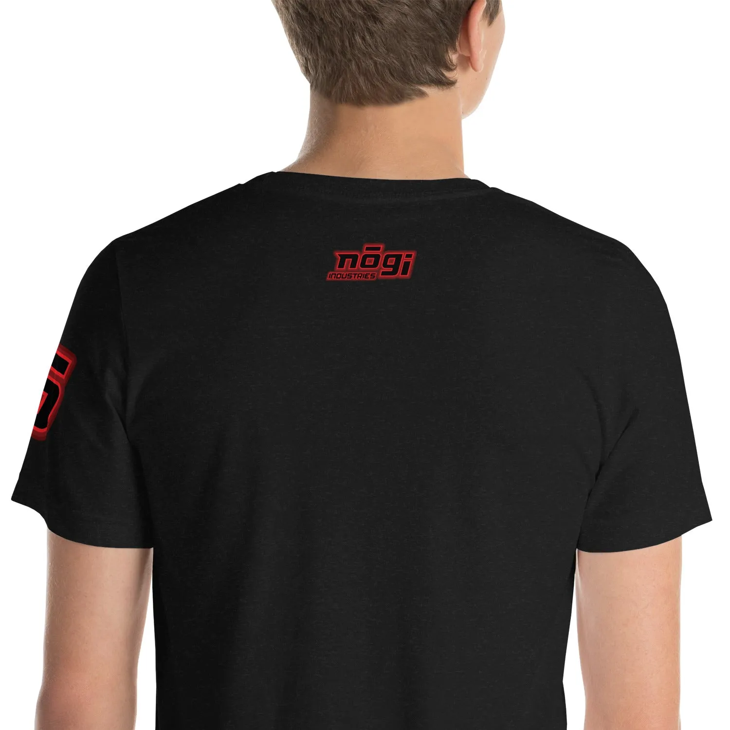 '7Four Black T-Shirt Red