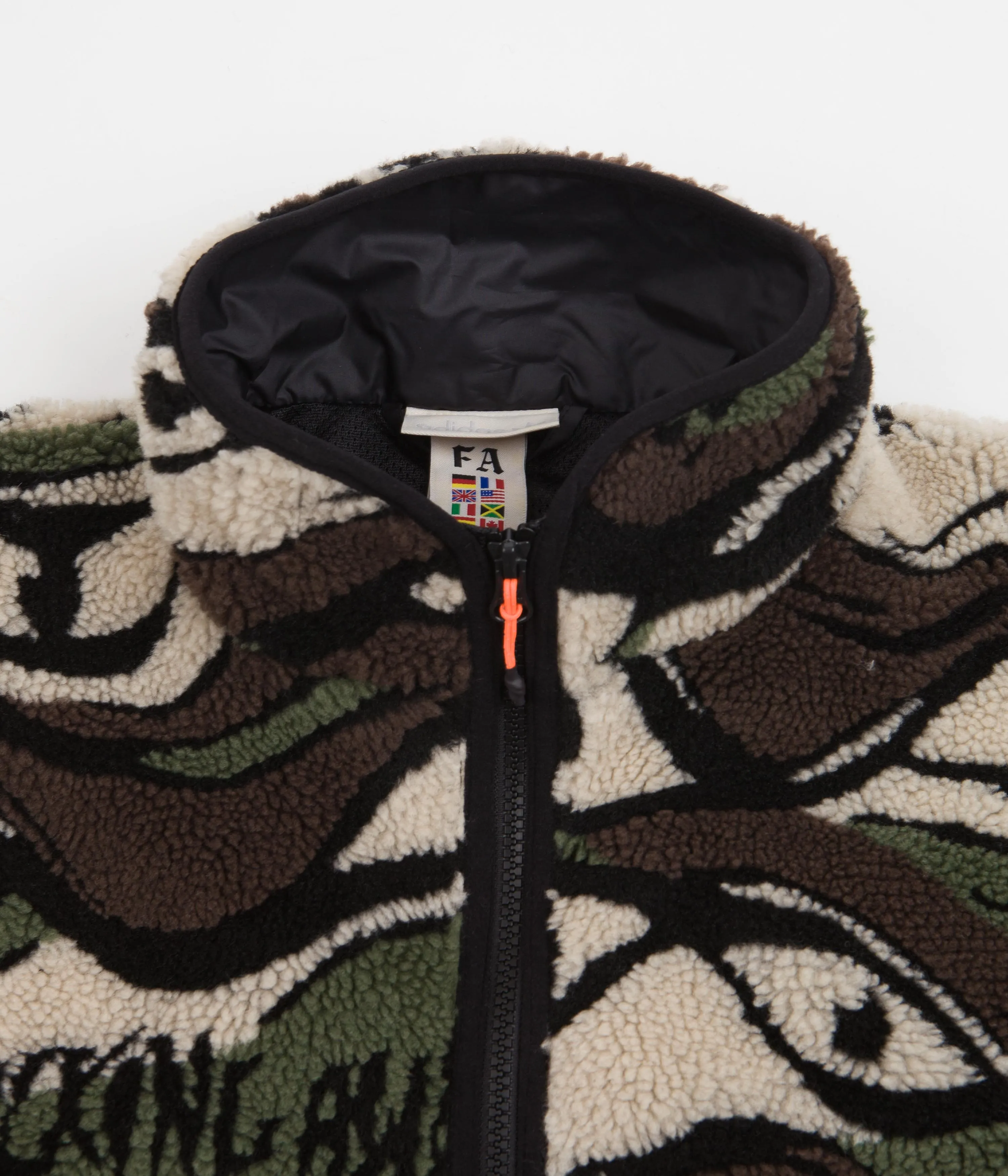 Adidas x Fucking Awesome Sherpa Jacket - Multicolor / App Signal Orange