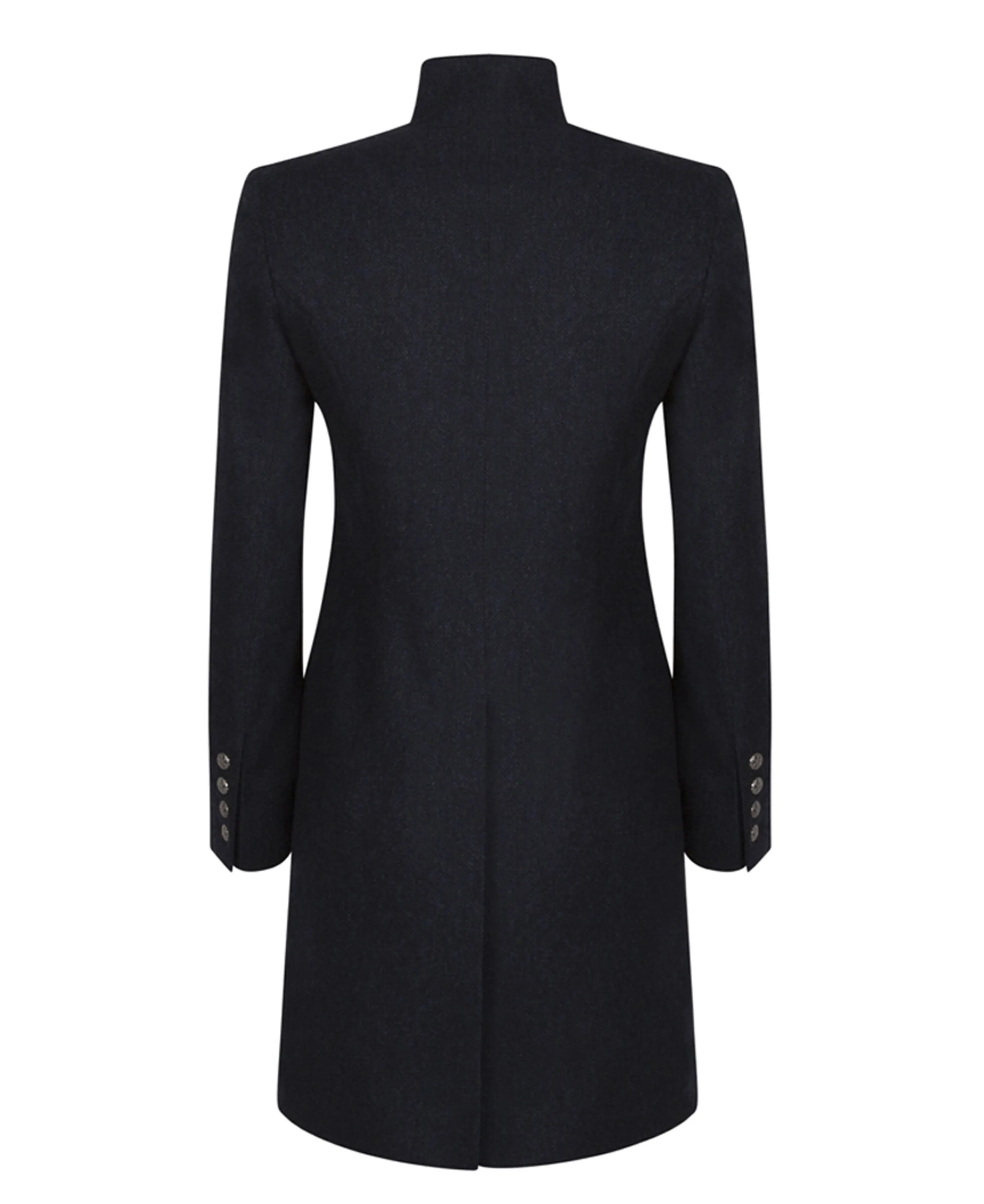 Alexandra Coat - Navy Herringbone