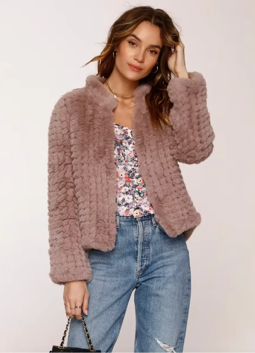 Aria Mist Faux Fur Jacket