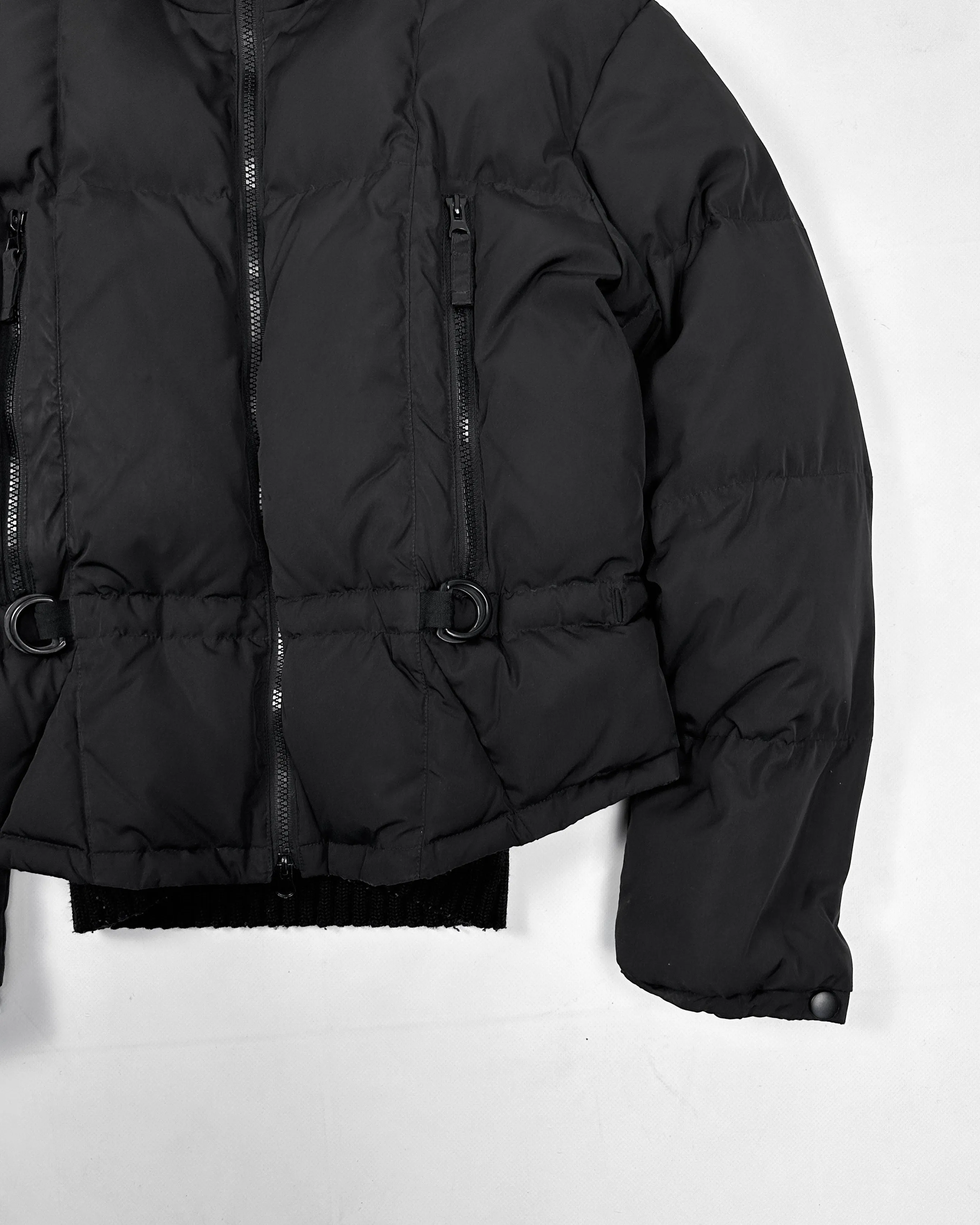 Armani Cropped Puffer Black Jacket 2000's