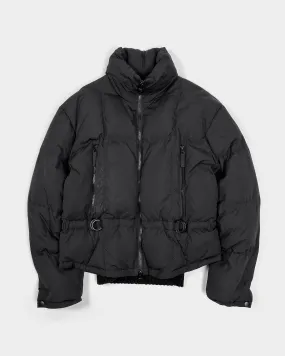 Armani Cropped Puffer Black Jacket 2000's