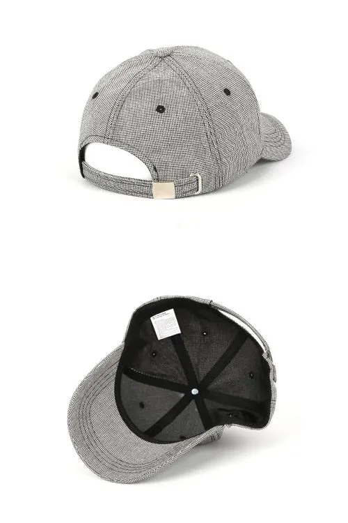 B Houndstooth Baseball Caps Korean Mens Womens Hats