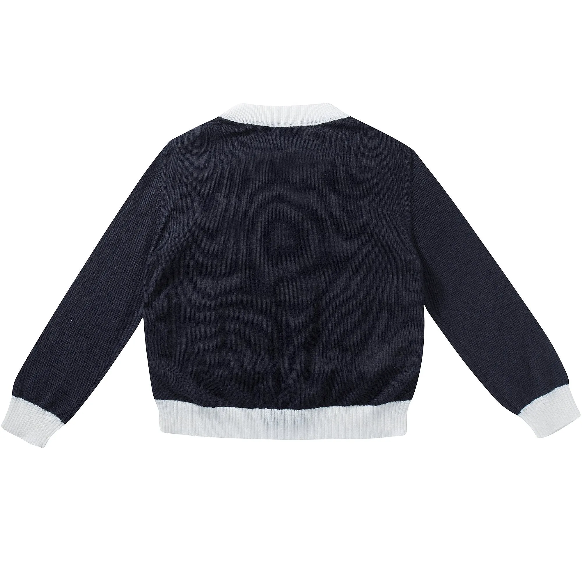 Baby  Girls  Navy  Blue  "Maglia Tricot"  Cardigan