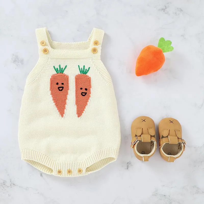 Baby Knitting Carrot Romper