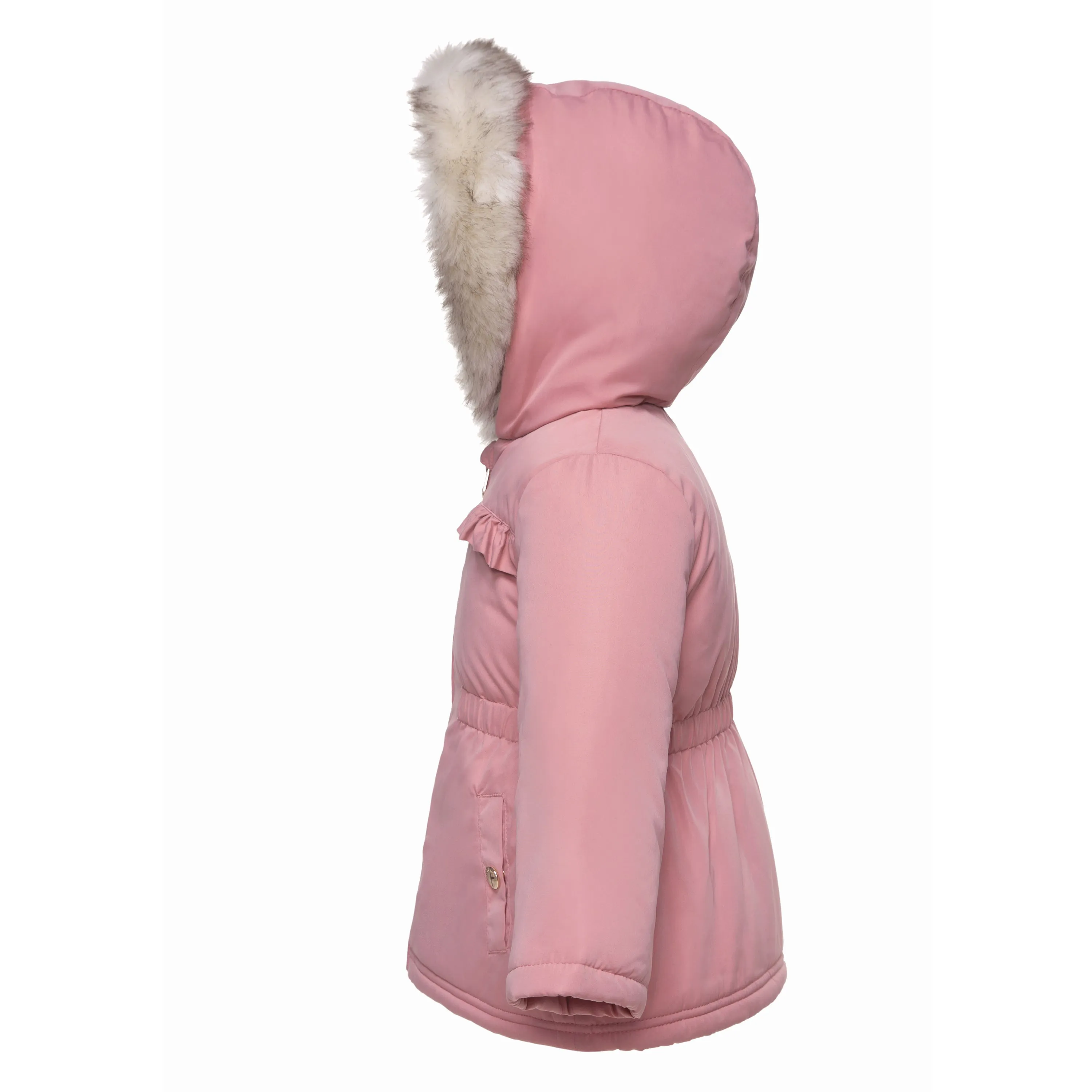 Baby Toddler Girls' Water-Resistant Puffer Jacket Sherpa Fleece Lined Parka Coat (6-24M, 2T-4T)