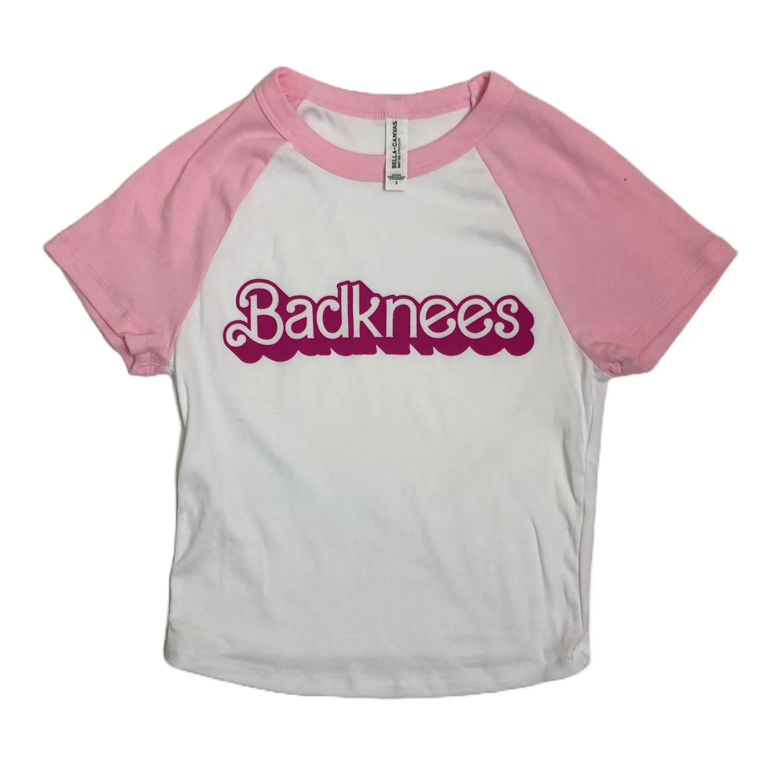 Badknees Barbie Raglan Baby Tee