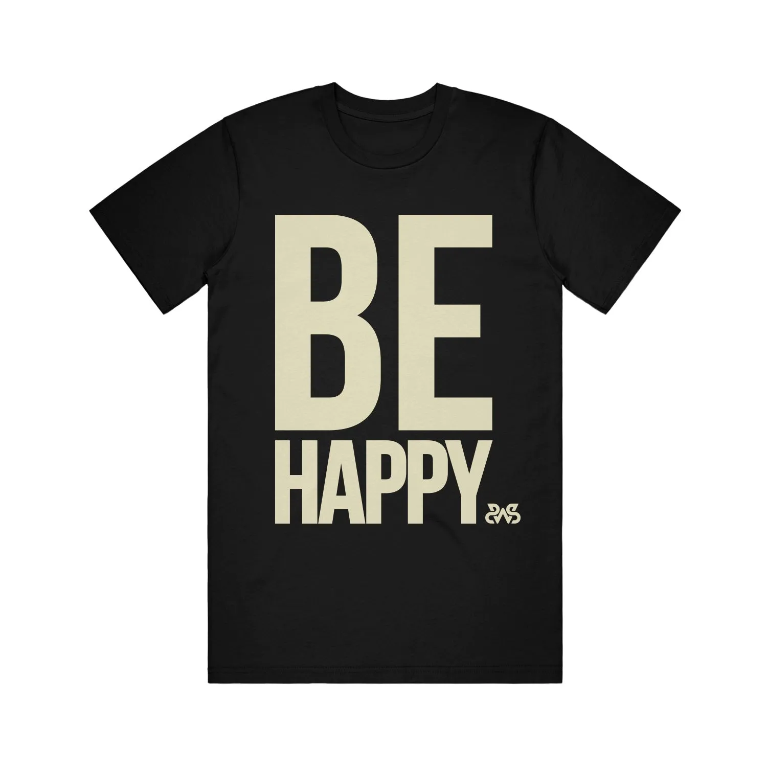 Be Happy Black Tee