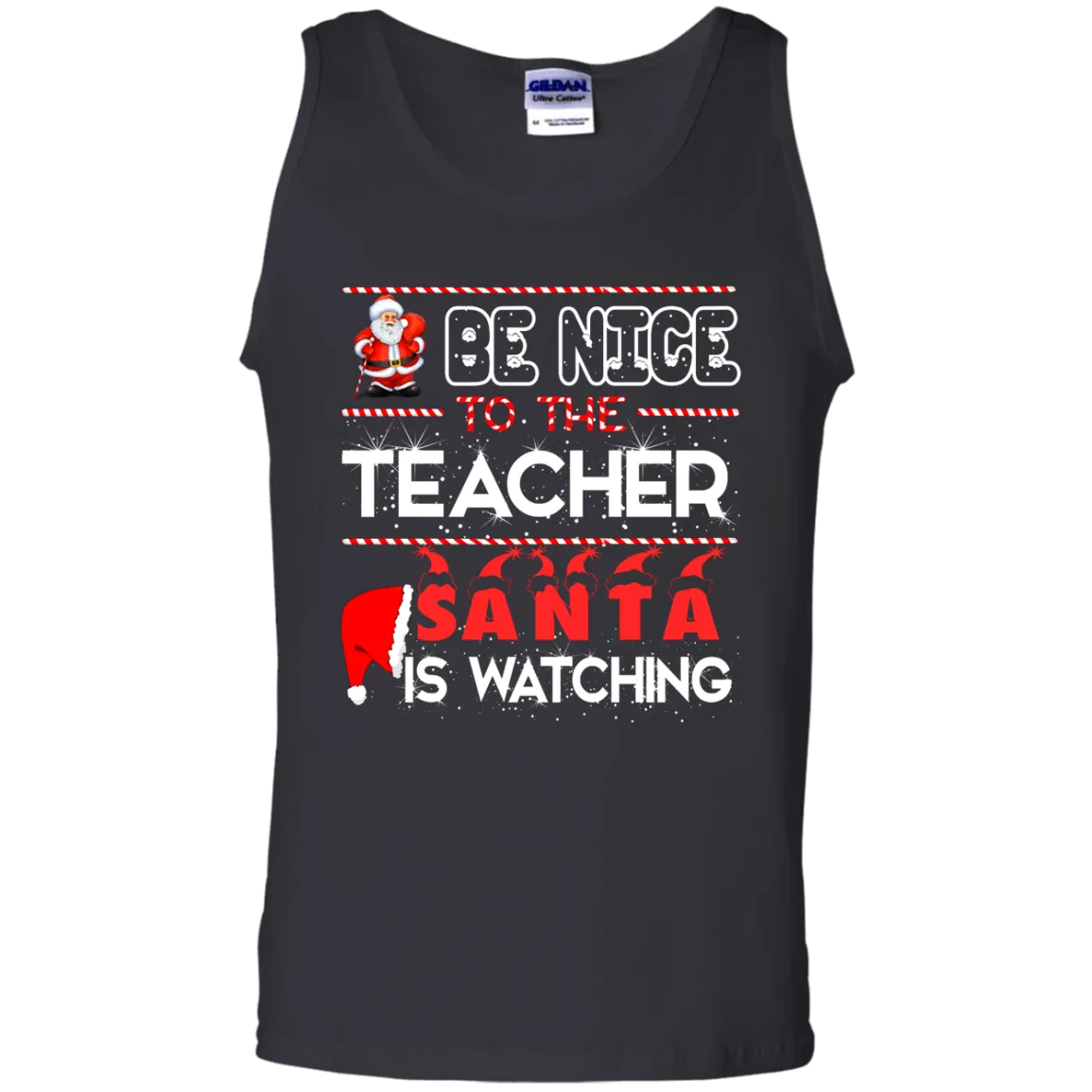 Be Nice to the Teacher Santa is Watching Shirt, Hoodie, Tank