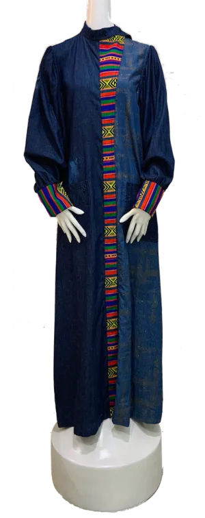 Birabiro Denim Abaya