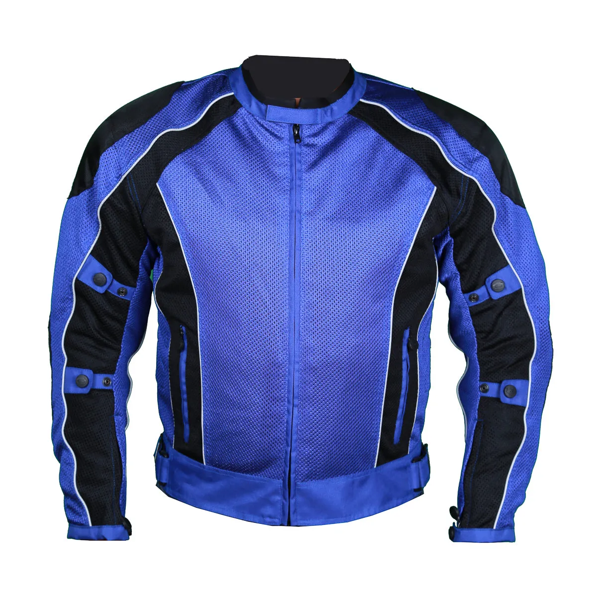 BLUE SUMMER JOY MESH MOTORCYCLE JACKET