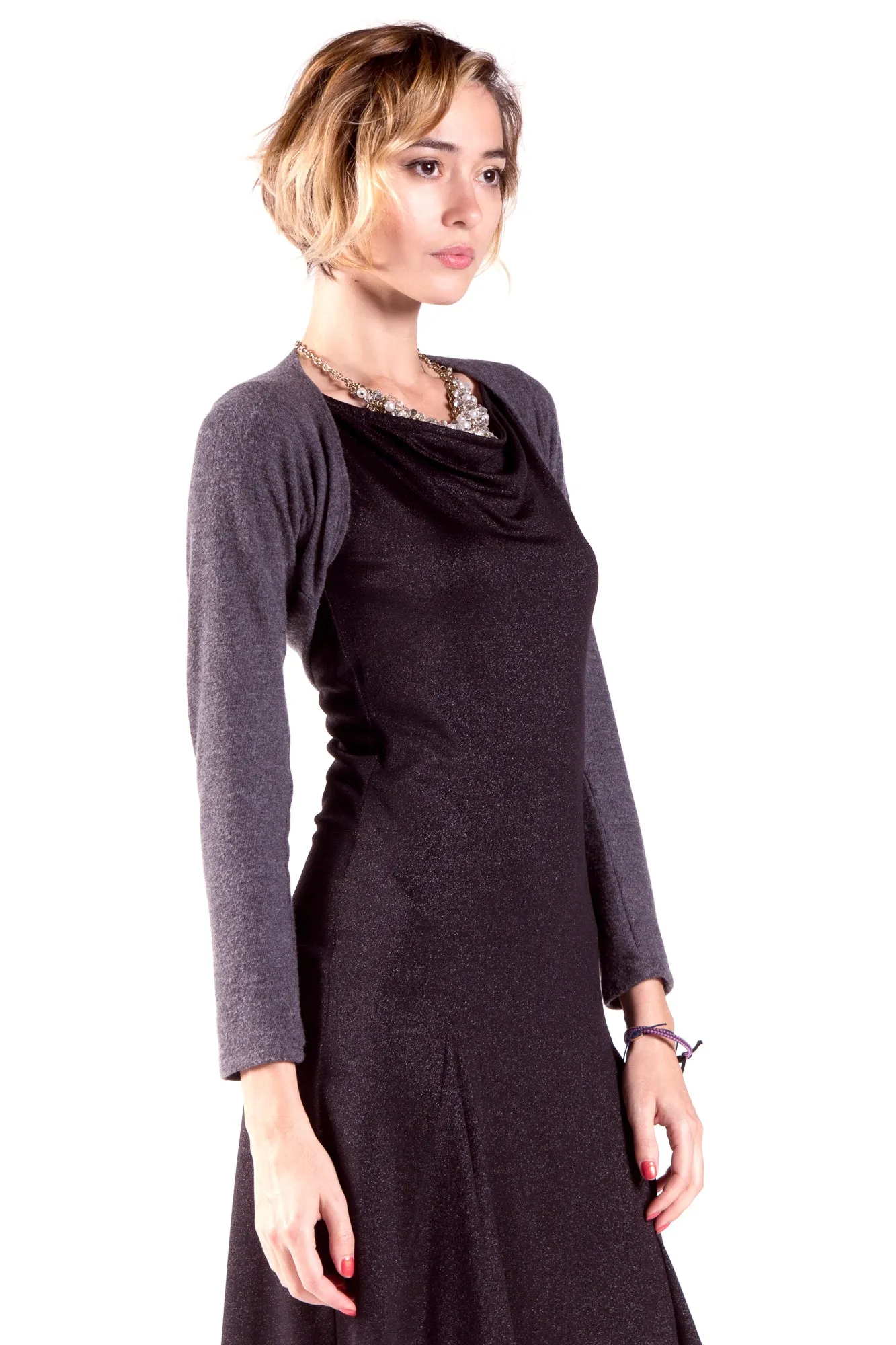 Bolero Sweater Shrug Long Sleeve Fitted Ultra Soft Lightweight