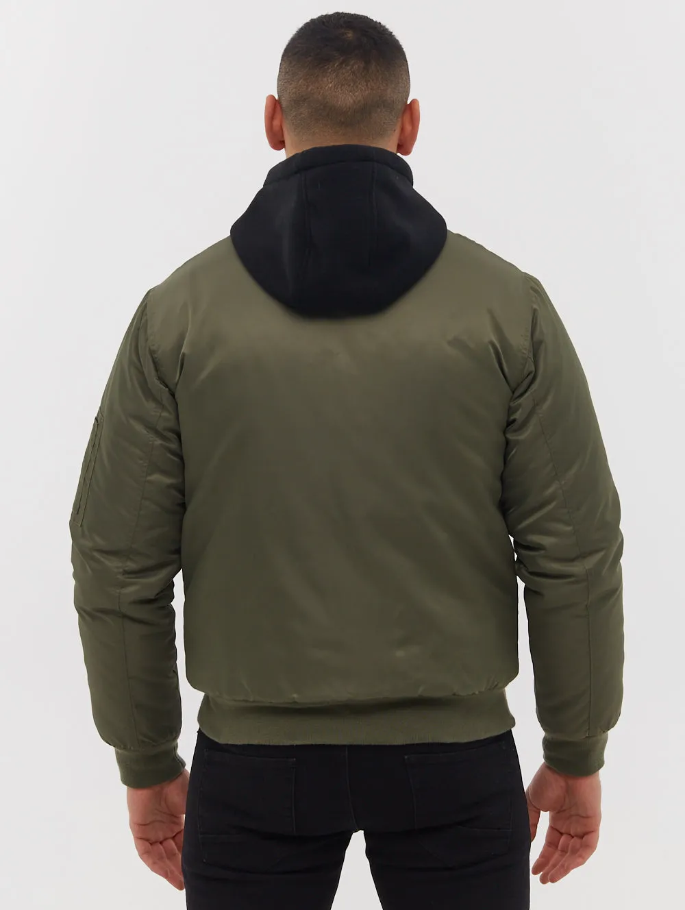 Bomper Fleece Hood Bomber Jacket -