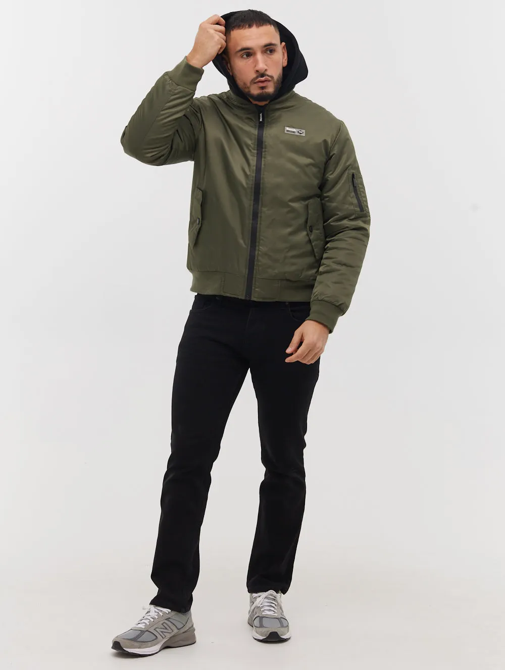 Bomper Fleece Hood Bomber Jacket -