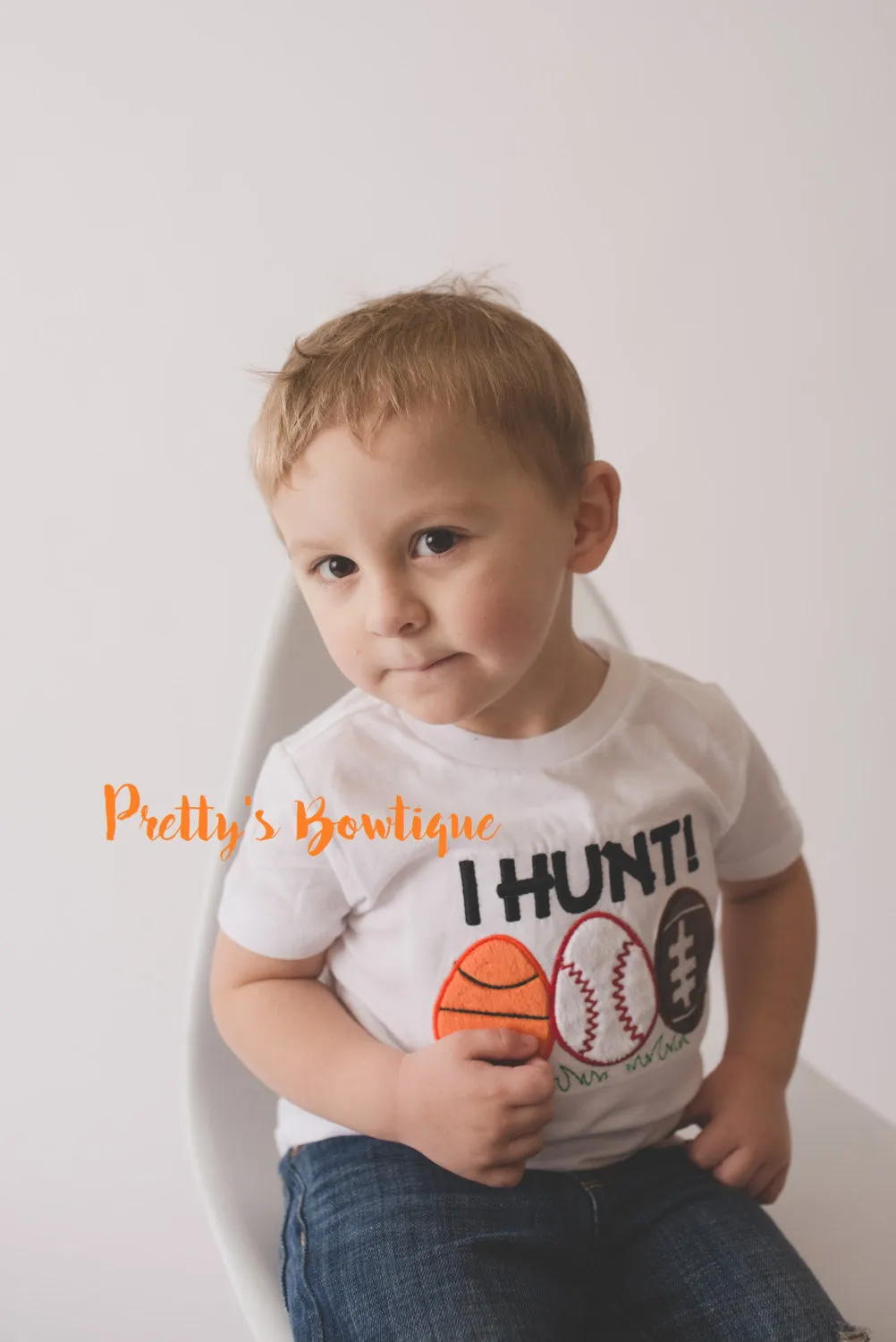 Boys I Hunt Easter Shirt -- Boys Sports Easter shirt or bodysuit-- Basketball -- Football -- Baseball -- boys Easter outfit