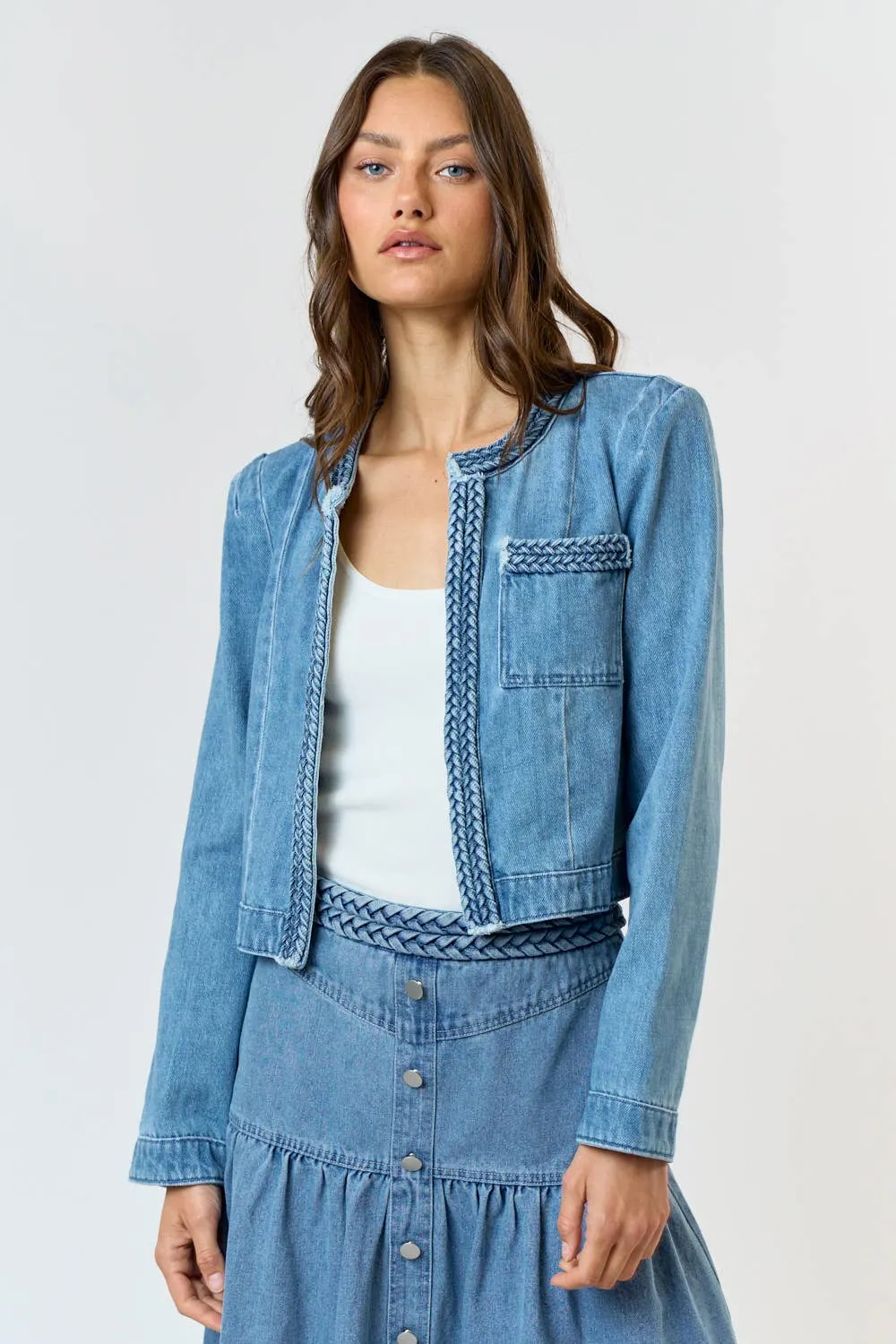 Braided Denim Jacket