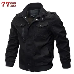 Brand Mens Winter Cotton Bomber Jacket Coat