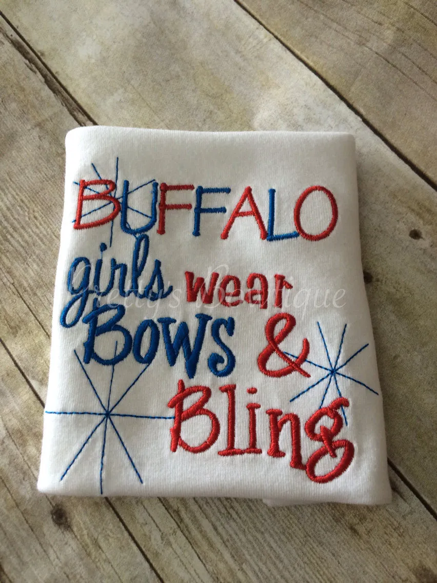 Buffalo Shirt Insprired Girls wear Bows & Bling