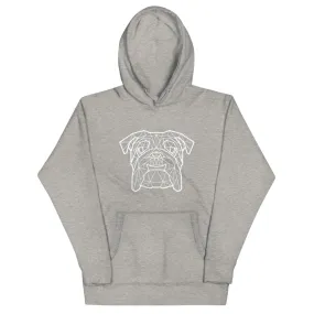 Bulldog Polygon Whiteline Unisex Hoodie