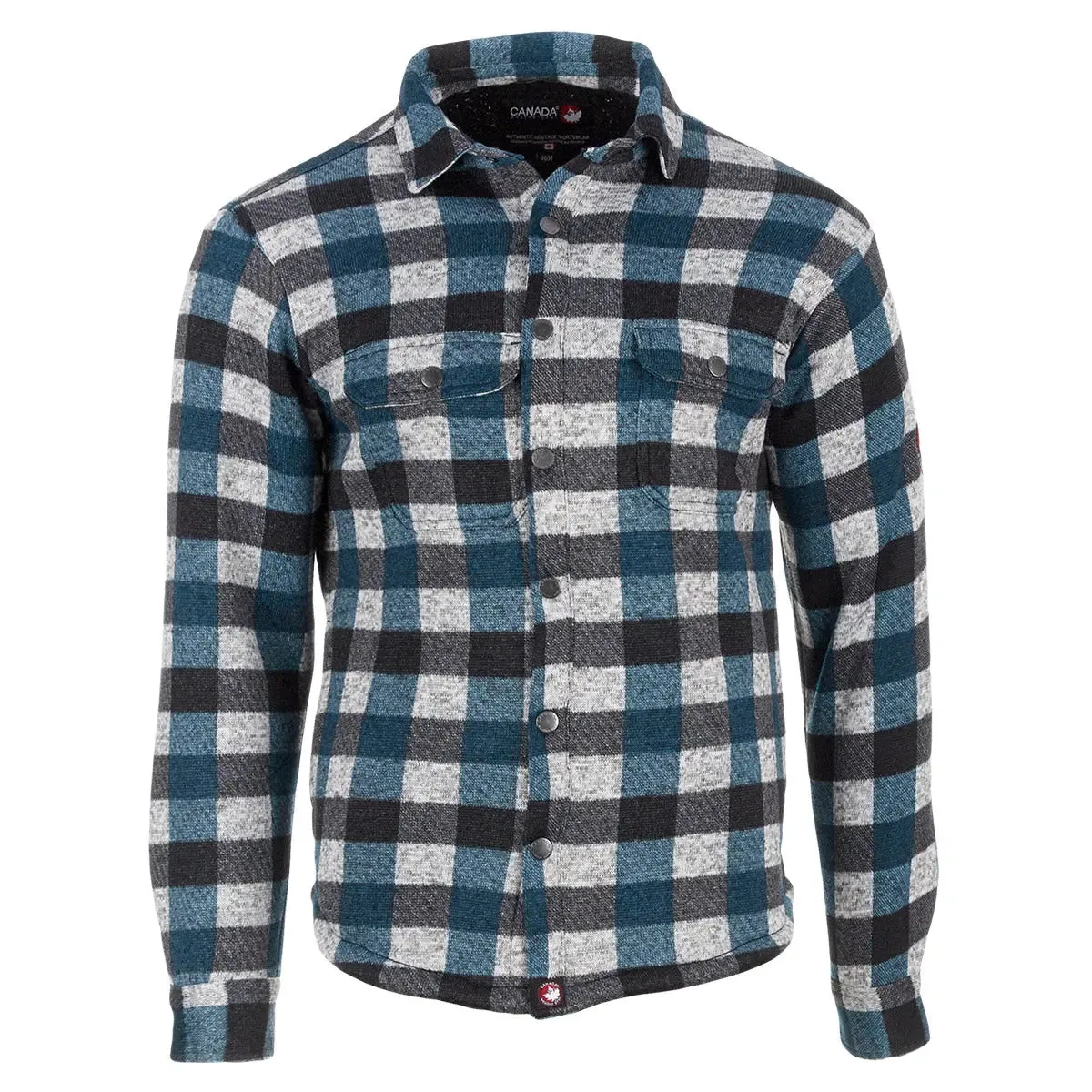 Canada Weather Gear Men's Sherpa Lined Buffalo Plaid Shirt Jacket