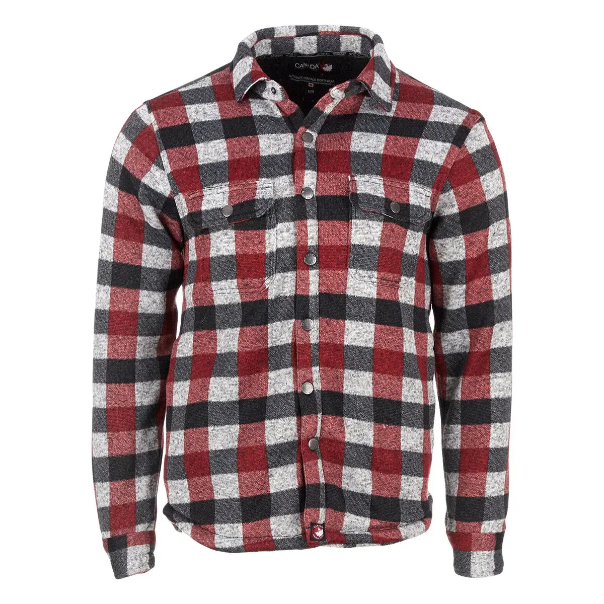 Canada Weather Gear Men's Sherpa Lined Buffalo Plaid Shirt Jacket