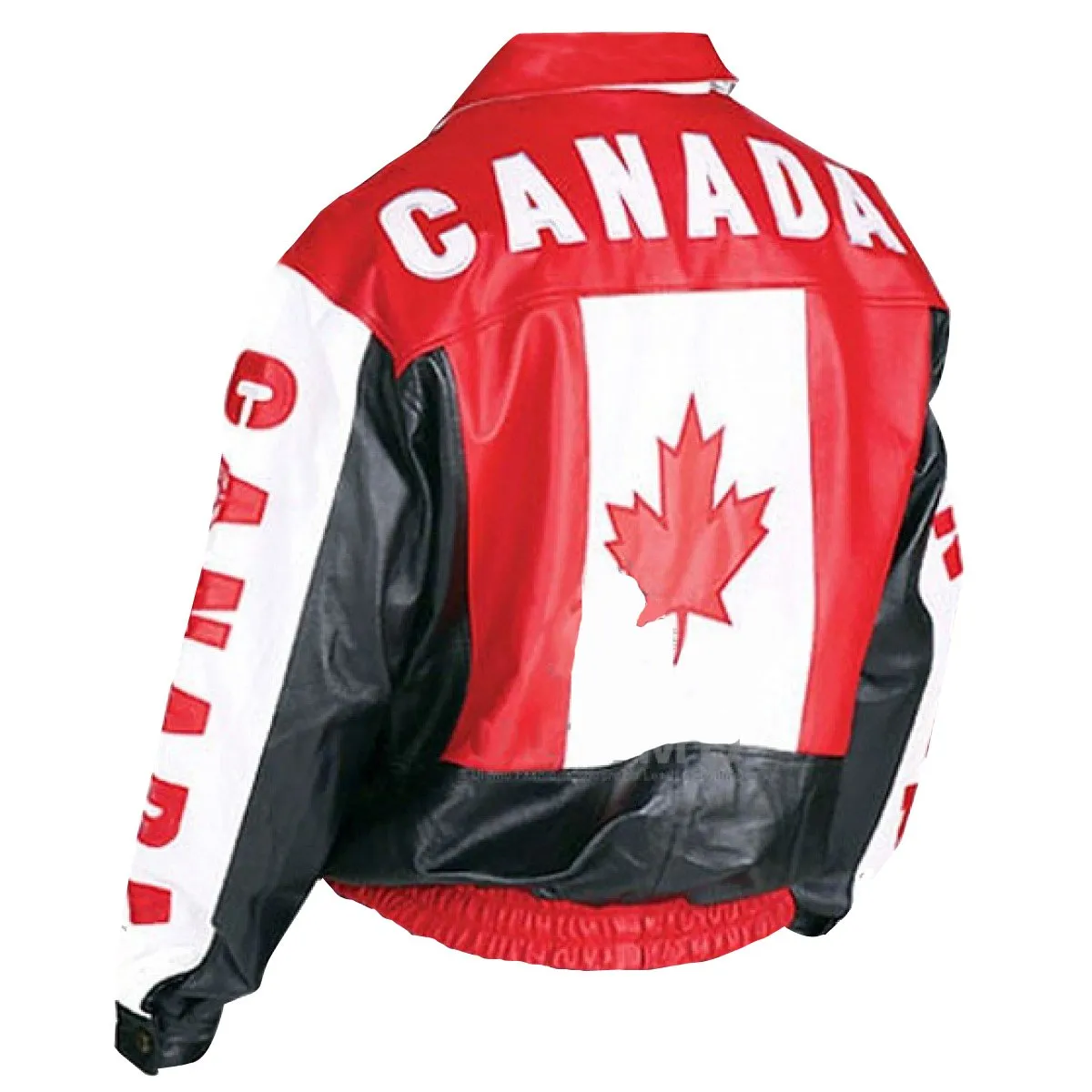 Canadian flag inspired Bomber style Jacket