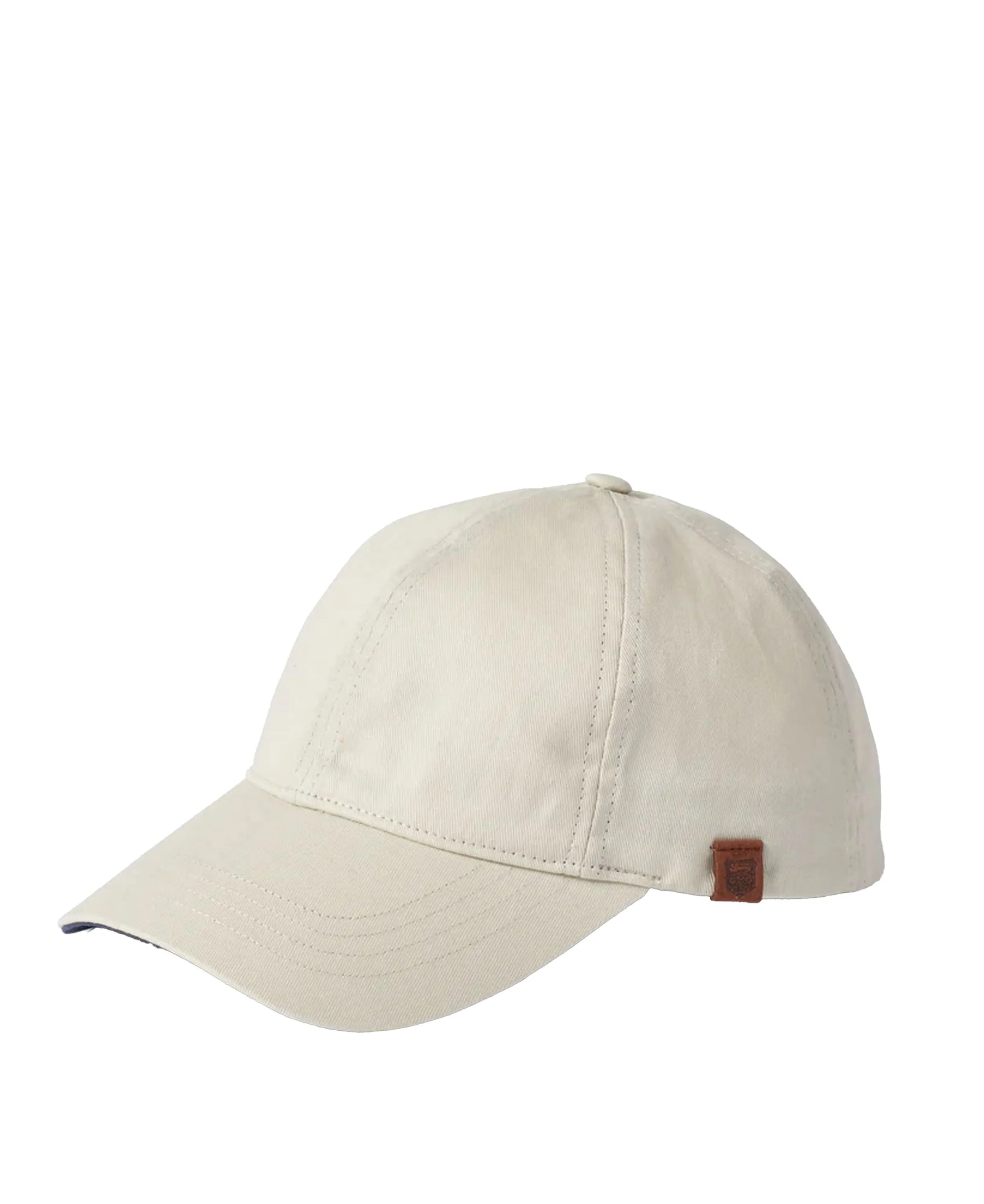 Canvas Baseball Cap - Stone/Navy