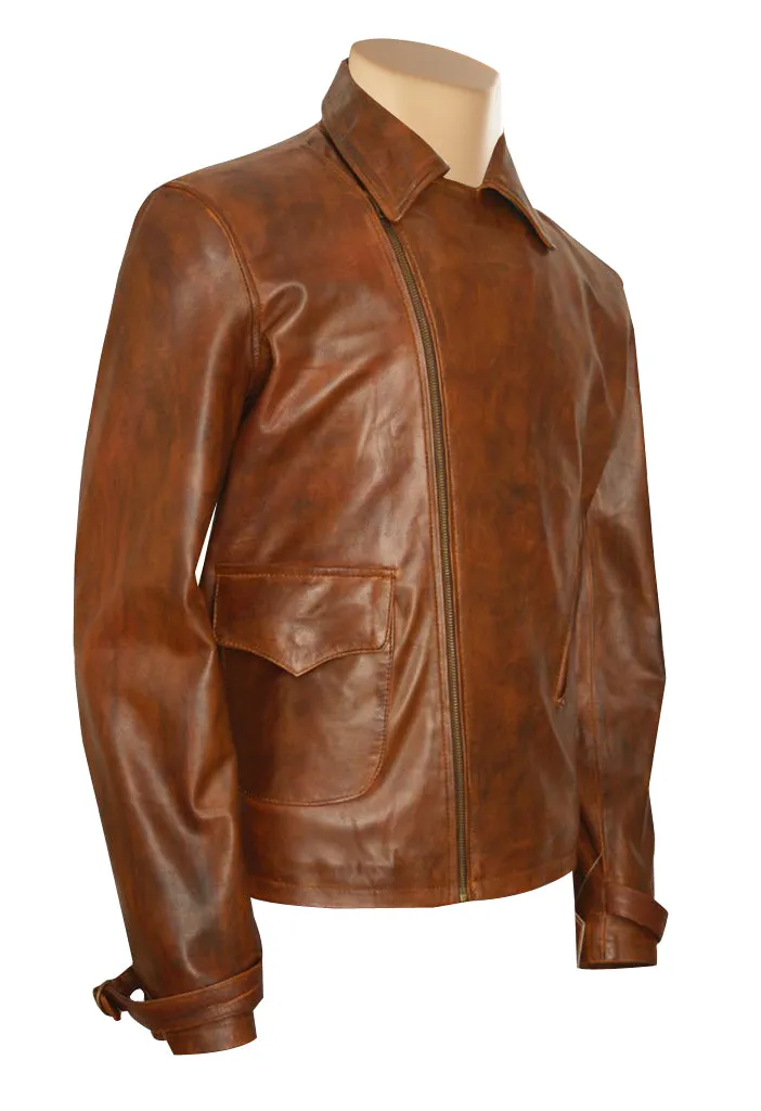 Captain America's Brown Biker Leather Jacket