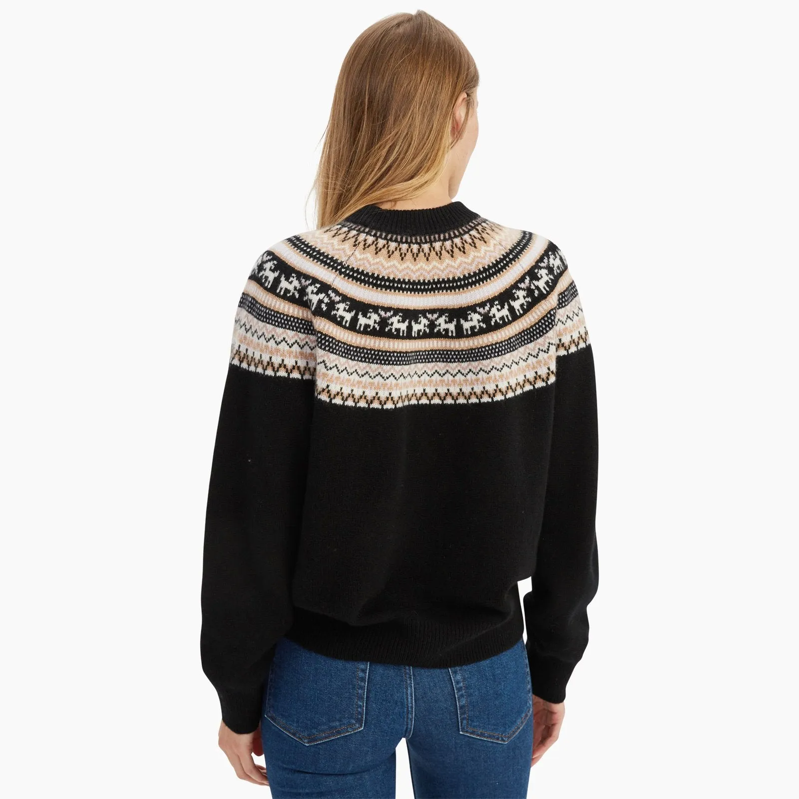 Cashmere Goat Fair Isle Crewneck Sweater