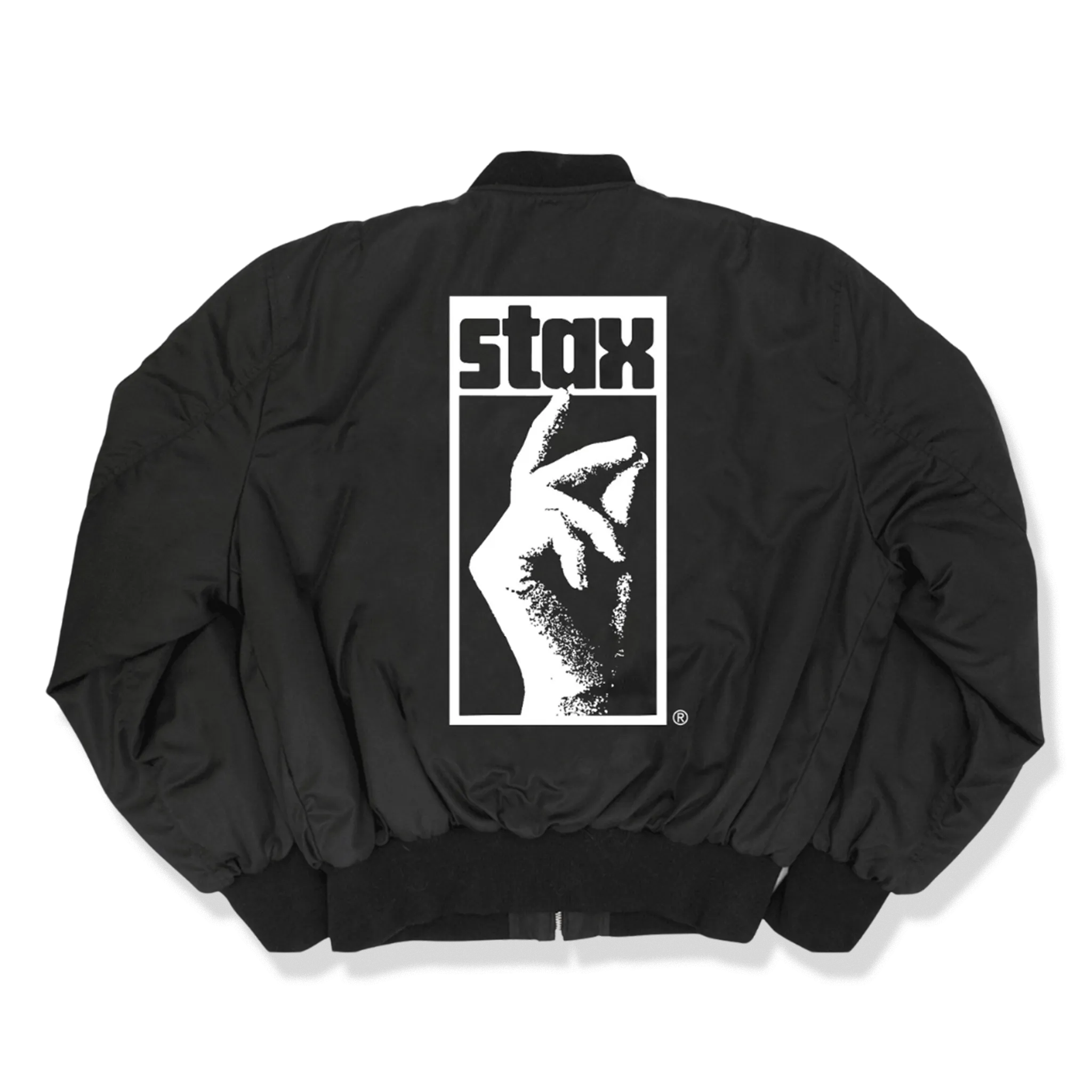 Classic Finger Snap Bomber Jacket (Black)