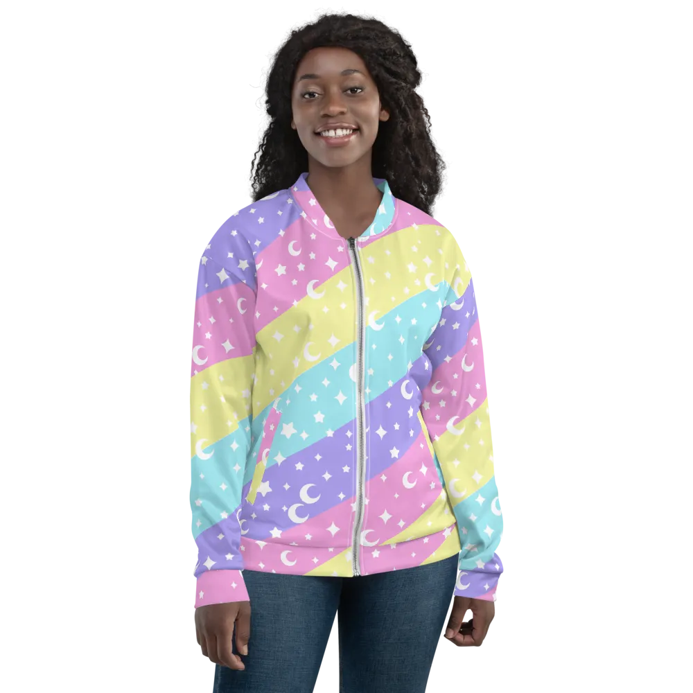 Cosmic Rainbow Unisex Bomber Jacket