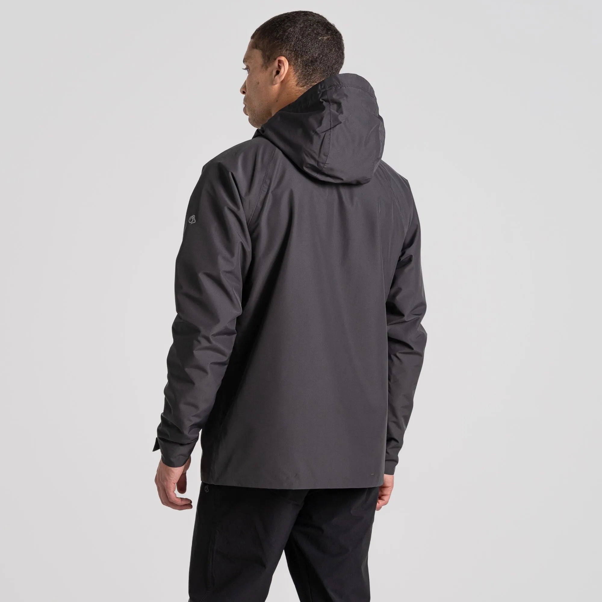 Craghoppers Mens Sebastian Waterproof Breathable Jacket-BLACK PEPPER