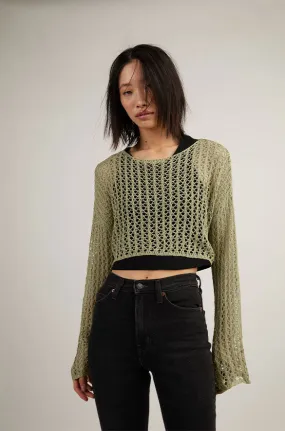 CROPPED CROCHET SWEATER