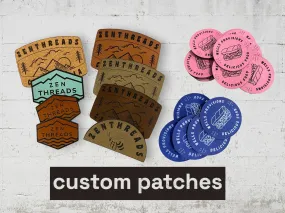 Custom Leatherette Patch - Personalize Hats, Jackets, Beanies - No Minimums & Bulk Rates