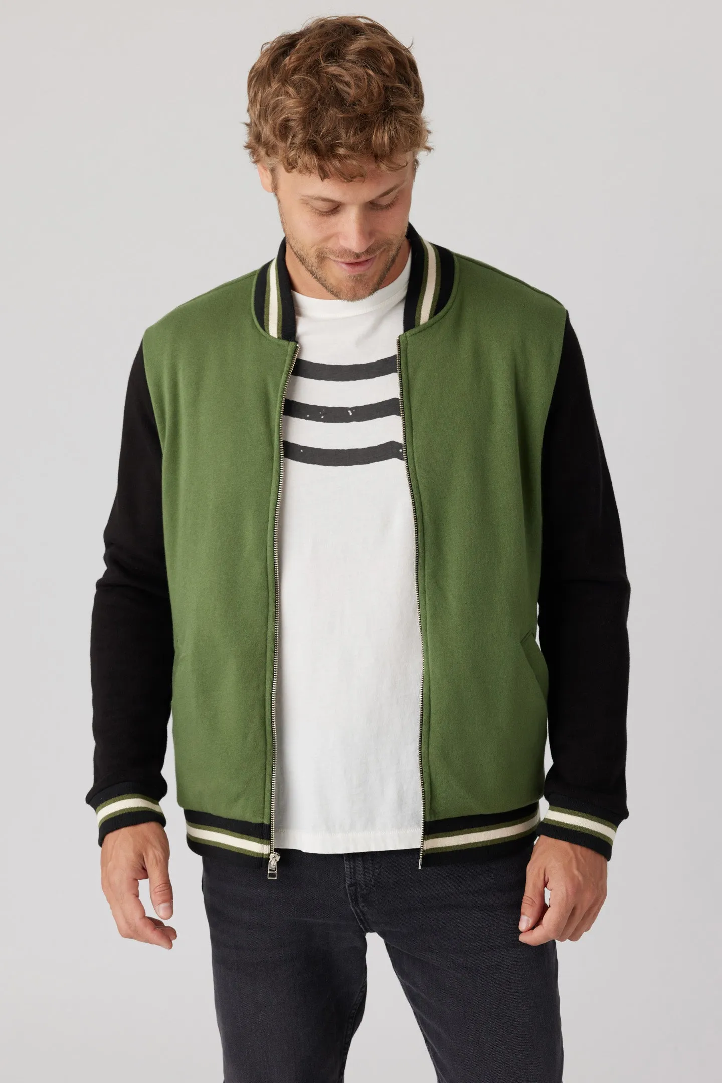 Cypress Stripe Bomber Jacket