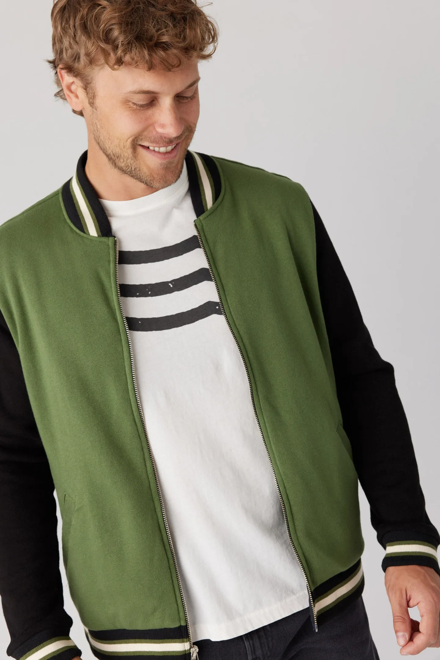 Cypress Stripe Bomber Jacket