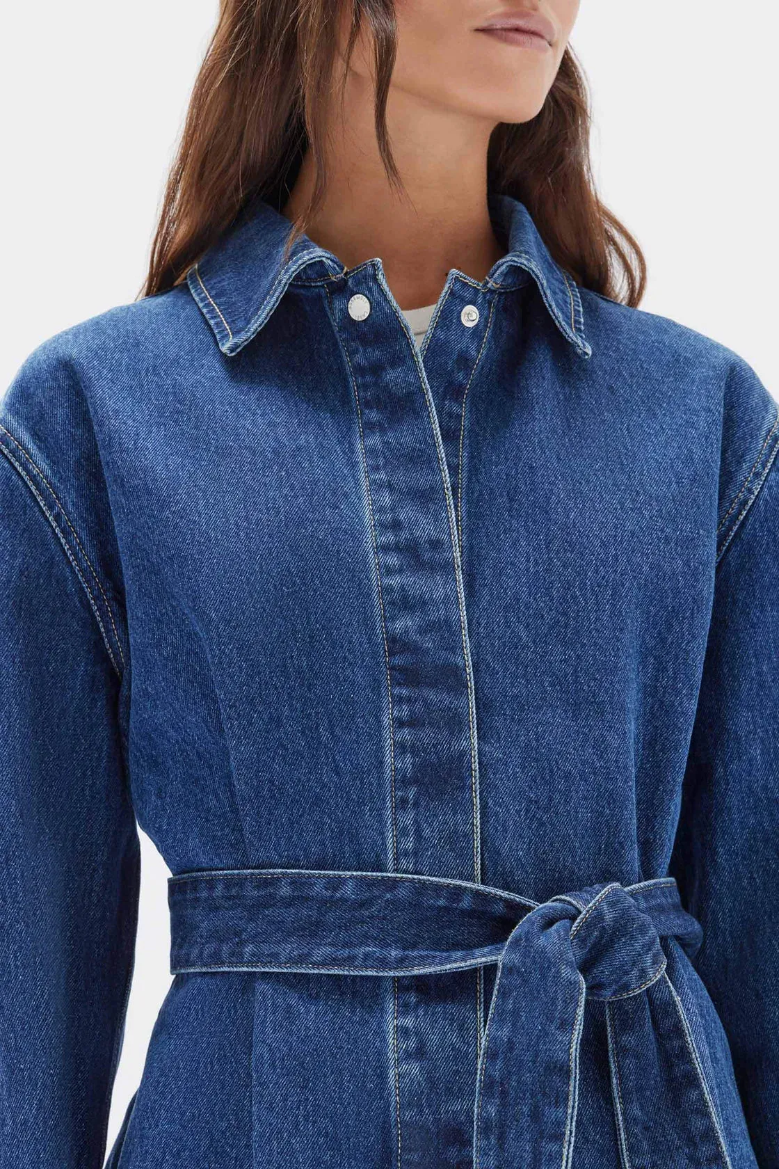 Denim Belted Jacket Heritage Blue