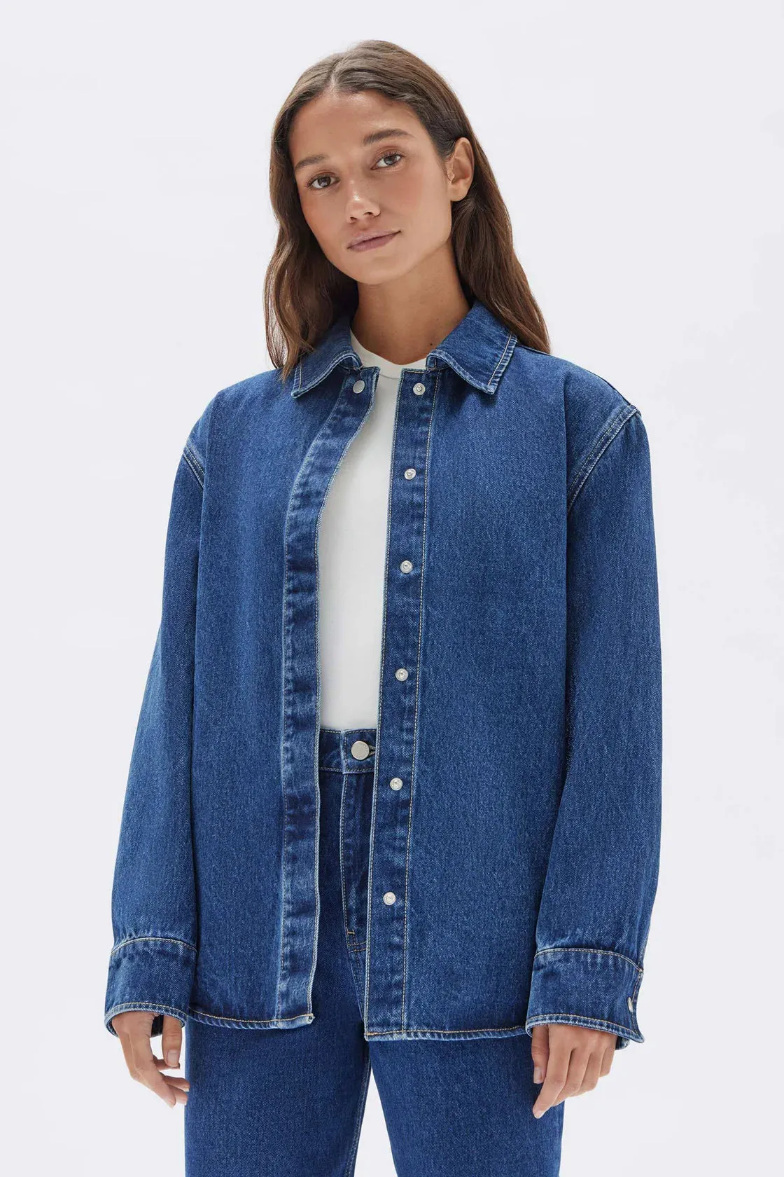 Denim Belted Jacket Heritage Blue