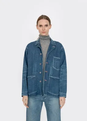 Denim Chore Jacket in Dark Wash