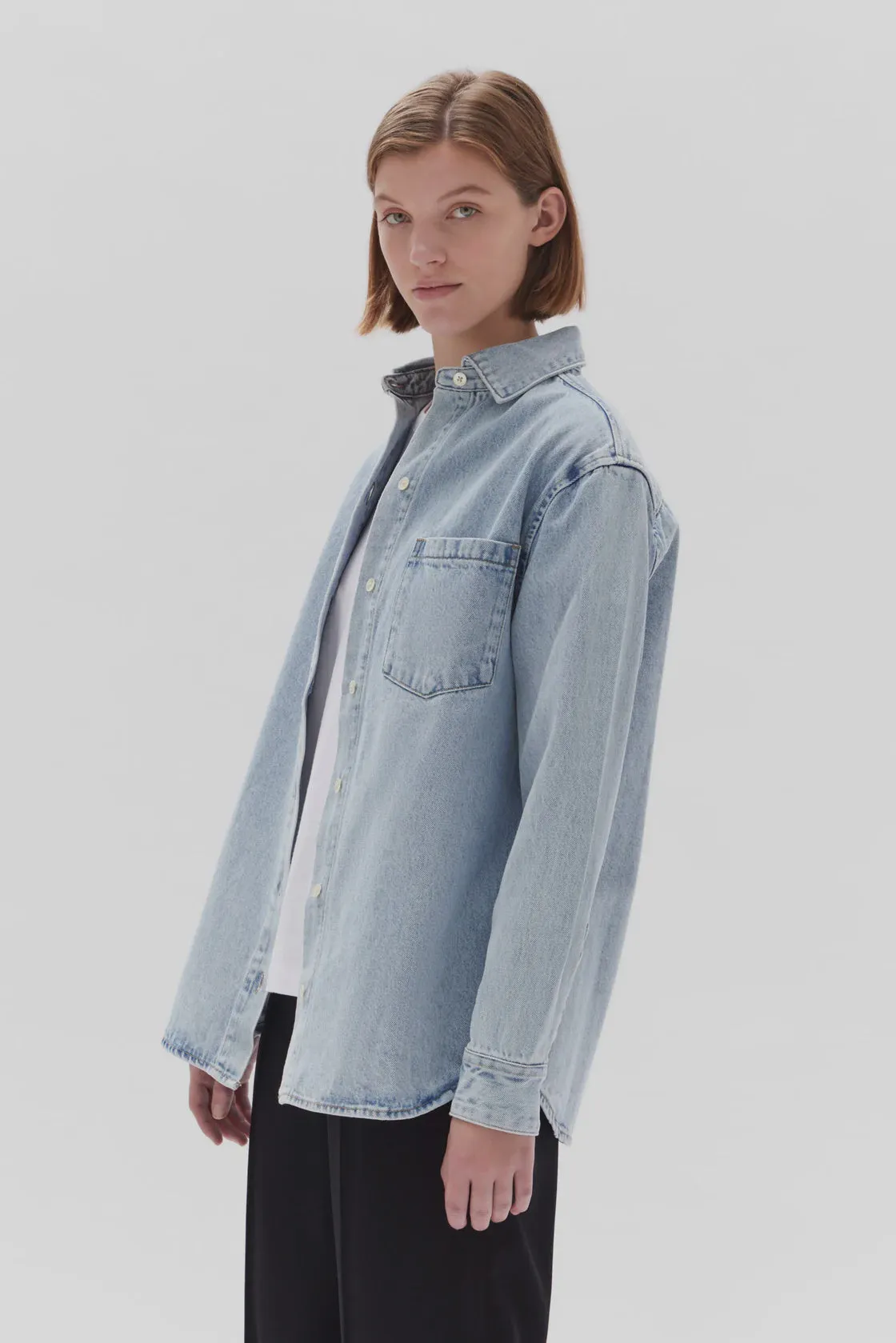 Denim Overshirt Light Stone