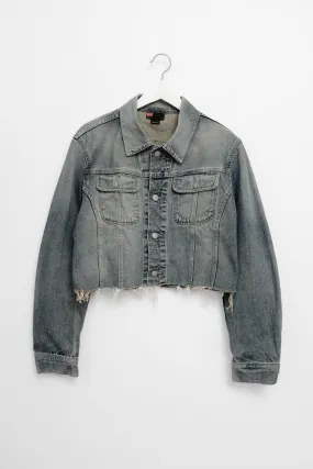 DIESEL CROP FADED VINTAGE DENIM JACKET