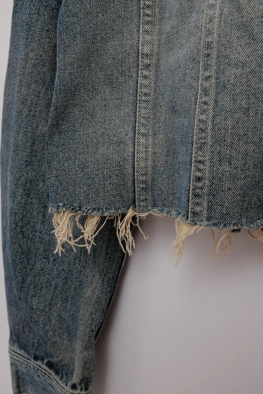 DIESEL CROP FADED VINTAGE DENIM JACKET