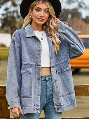 Dropped Shoulder Denim Jacket