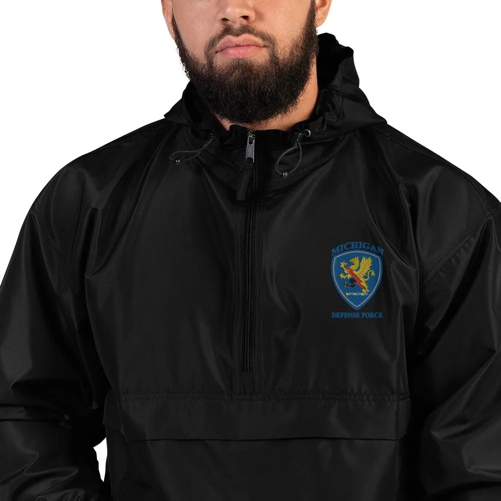 Embroidered Unisex Champion Packable Jacket - Michigan Defense Force