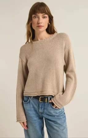 Emerson Cropped Sweater - Oatmeal Heather