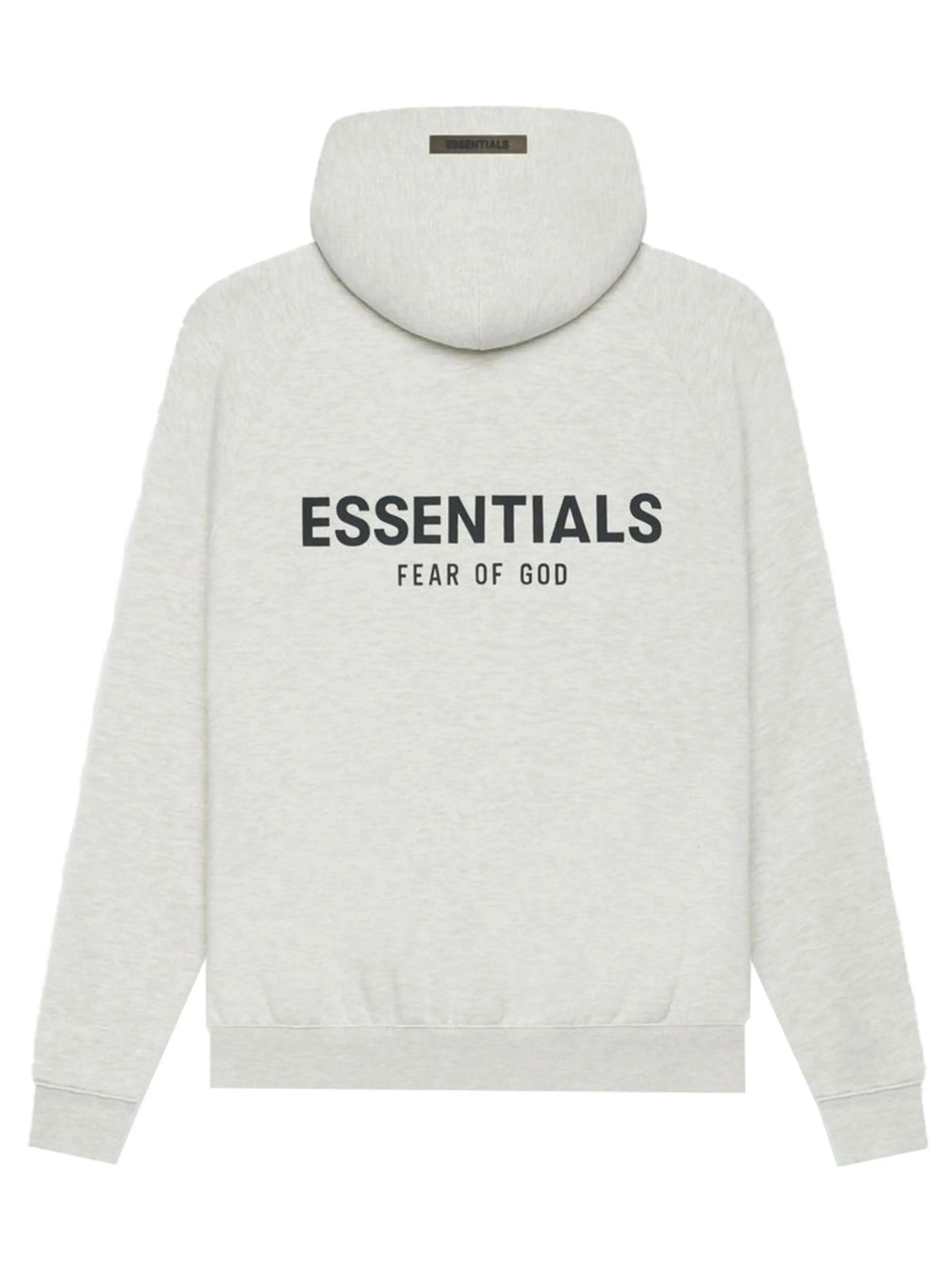 Fear Of God Essentials Back Logo Hoodie Light Heather Oatmeal [SS21]