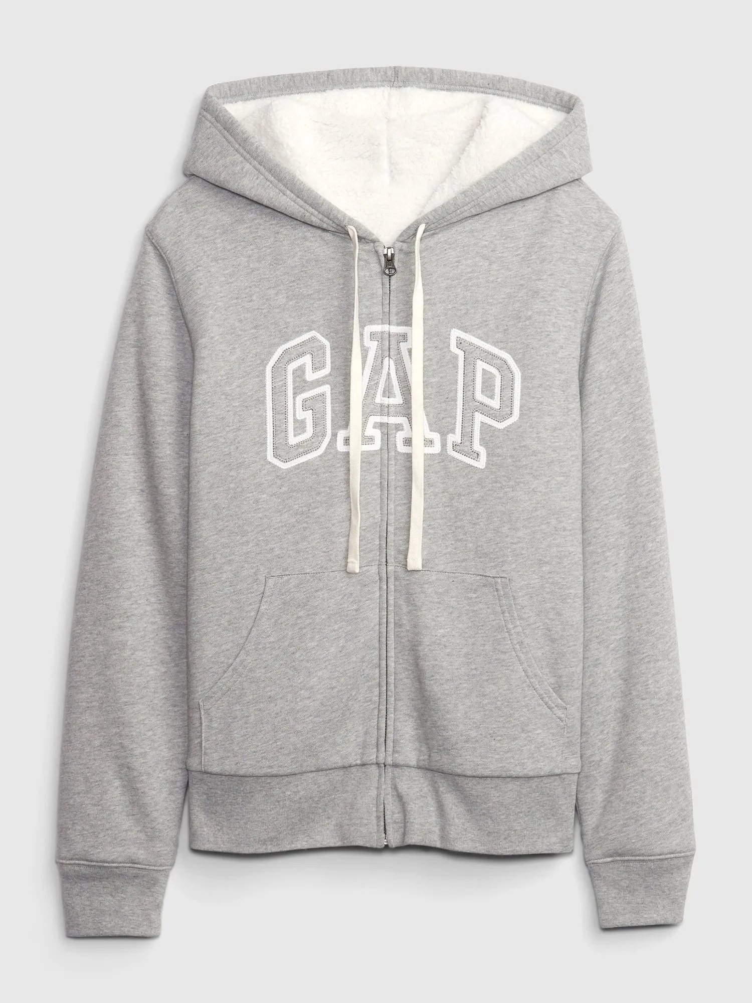 Gap Logo Sherpa-Lined Zip Hoodie